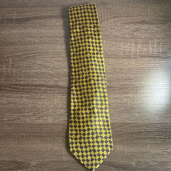 INNOCENTI Italy for Tom James NECK TIE Yellow Blue & Red 100% SILK - Picture 6 of 7